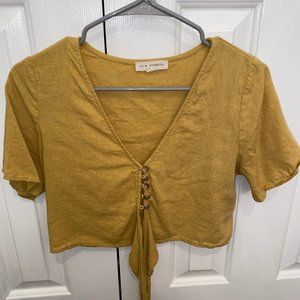 Pac Sun Gold crop top